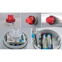 トーアン 電池式小型LED回転灯 ニコUFO 赤 32ー311 1個（直送品）