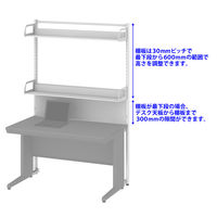 オカムラ スチールOAデスク ビラージュ VILLAGE デスク専用コネクトシェルフ 幅1400mm用 両面用 1台（取寄品）
