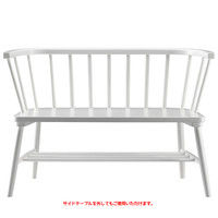 【軒先渡し】朝日木材加工 カフェベンチ ホワイト 幅1006mm 1脚（直送品）