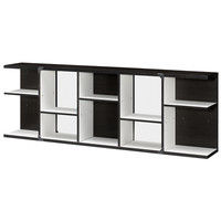 【軒先渡し】朝日木材加工 シェルフルシリーズ 簡単組立シェルフ ブラック 幅578 × 奥行250 × 高さ1672mm 1台（直送品）