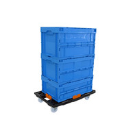 ナンシン 樹脂連結ドーリー100kgタイプ PD-427-3SN 1セット（4台）（直送品）