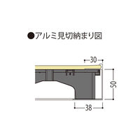 フクビ化学工業 フクビ OAフロアシリーズ クリーンOAフロア用 アルミ見切50J 1セット/2個（直送品）