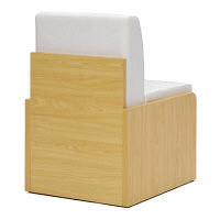 【車上渡し】アール・エフ・ヤマカワ パネル脚ソファ 1人掛け ホワイト 幅500mm RFPLSF-1WH 1脚（直送品）