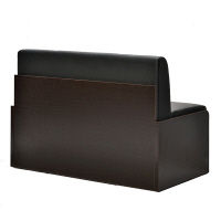 【車上渡し】アール・エフ・ヤマカワ パネル脚ソファ 2人掛け ブラック 幅1100mm RFPLSF-2BK 1脚（直送品）