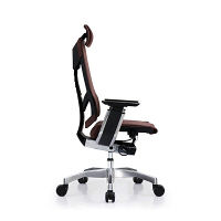 【車上渡し】 Ergohuman（エルゴヒューマン） ジェニディア 多機能オフィスチェア 肘付 エラストメリックメッシュ オレンジ 1脚（直送品）