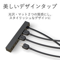 延長コード 電源タップ コンセント 1m 2ピン 4個口 ほこりシャッター 黒 AVT-D5-2410BK エレコム 1個