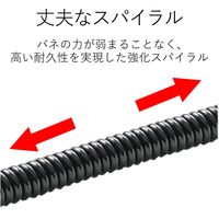 エレコム スマートフォン用ストラップ/クリップ(金属)/50cm/ブラック P-STCM50BK 1個（直送品）