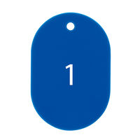 オープン工業 番号札(1~25番) 大 25枚 青 BF-50-BU 1個