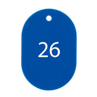 オープン工業 番号札(26~50番) 大 25枚 青 BF-51-BU 1箱