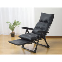 ファミリー・ライフ くつろぎのリクライニングアームチェアDX ブラック 1脚（直送品）