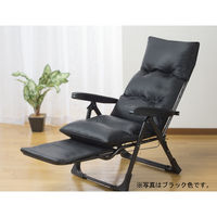 ファミリー・ライフ くつろぎのリクライニングアームチェアDX グリーン 1脚（直送品）