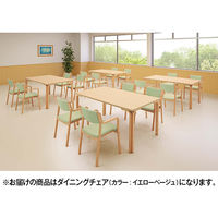 オカムラ ダイニングチェア 肘付 ナチュラル色 把手無 イエローベージュ L895EA-PB31（直送品）