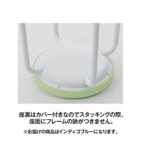 オカムラ スツール LY90（スタッキングチェア） 肘なし 背無 固定脚 座面回転なし インディコブルー LY90ZZ-PB27（直送品）