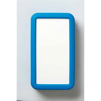 タカチ電機工業 LCS型シリコンカバー付プラスチックケース オフホワイト/ブルー LCS135HーNーWB 1個 1セット(2個)（直送品）