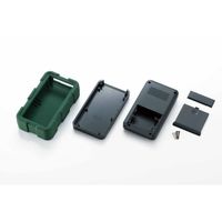 タカチ電機工業 LCT型耐衝撃シリコンカバー付プラスチックケース ダークグレー/オレンジ LCT135ーM2ーDO 1個（直送品）