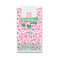 シモジマ HEIKO レジ袋 バイオハンドハイパー M 花さくら 006905596 1セット(1束(100枚)×10)