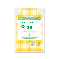 シモジマ HEIKO 手抜きポリ袋 バイオハンディバッグ 3S ギンガム2 Y 006959800 1セット(1袋(100枚)×10)