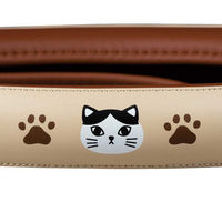 【カー用品】ボンフォーム ハンドルカバー フェリシモ猫部 ＦＮツンデレにゃん S ブラウン 6740-01BR 1枚（直送品）