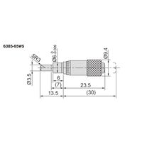 INSIZE インサイズ スモールマイクロメータヘッド 6385-65S 1セット(3個)（直送品）