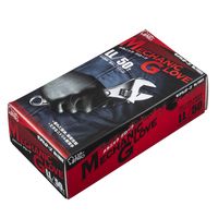 【使いきりニトリル手袋】 エステー モデルローブ メカニックグローブ No.1100 粉なし ブラック LL 1箱（50枚入）