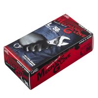 【使いきりニトリル手袋】 エステー モデルローブ メカニックグローブ No.1100 粉なし ブラック L 1箱（50枚入）
