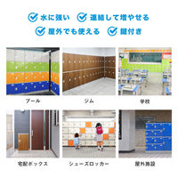 ネットフォース WECC プラスチックロッカー L 1人用 ダイヤル錠 ブルー NF-A-390M-D-11-AW 1台（直送品）