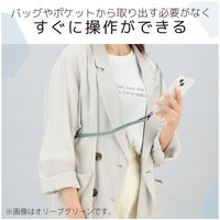 スマホ ショルダー ストラップ 53～65cm ソフトレザータイプ ブラック P-STCASDPLBK エレコム 1個