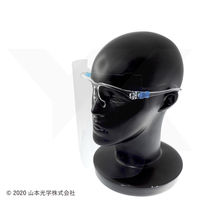 山本光学　防災面　反射防止グラス・シールド　YF-850L　1セット（フレーム5個、レンズ10枚）