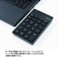 ナカバヤシ ワイヤレス（2.4GHｚ無線）静音テンキーボード ブラック　静音タイプ/メンブレン式　TNK-SR227BK 5個