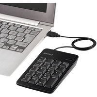 バッファロー 有線テンキーボード Tabキー付き 簡易パッケージモデル メンブレン ブラック BSTK100BKZ 5台（直送品）