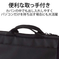 パソコンケース PCバッグ 軽量 ～14.1インチワイド 取っ手付 フルオープン ブラック BM-IB016BK 5個（直送品）