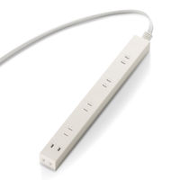 延長コード 電源タップ AC用 広間隔 2m 2ピン 6個口 コンセント ホワイト T-SL-2620WH エレコム 5個（直送品）