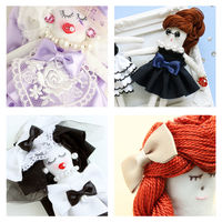 小西リボン リボンモチーフ ベーシックタイ イエロー W31×H15mm 6個入 ABT-3080-6 1セット(3袋/1セット)（直送品）