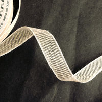 小西リボン リネンラインリボン 12mm巾×20m巻 ホワイト KR3760-12-11　3巻/1セット（直送品）