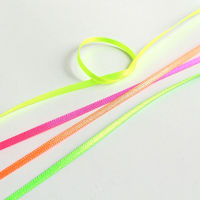 SHINDO ポリエステル ダブルサテンリボン ネオンイエロー 3mm巾×30m巻 SIC121-3MM-151 1セット(3巻)