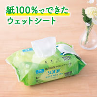 ウェットティッシュ 除菌シート スコッティ 紙100％のウェットシート アルコール除菌 日本製紙クレシア（100枚入×3個）