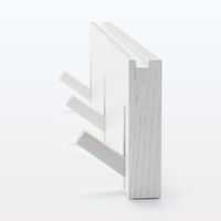 無印良品 壁に付けられる家具3連ハンガー オーク材突板 ライトグレー 良品計画