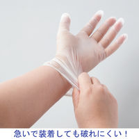 アスクル プラスチックグローブ厚手 パウダーフリー M AK2124M 1セット(500枚:100枚入×5) オリジナル