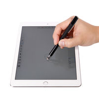 OWLTECH 2WAYタッチペン ブラック ディスク/導電繊維型 OWL-TPSE02-BK 1本 5個