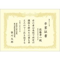タカ印 OA賞状用紙 クリーム地 B4 横型タテ書き 1セット（500枚：100枚入×5） ササガワ