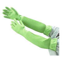 天然ゴム厚手手袋スーパーロング　Lサイズ　K401-L　5双　宇都宮製作