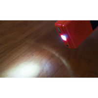 【ラジオ】太知ホールディングス　防災用　手回し　備蓄ラジオ　赤　ECO-5　5台