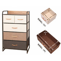 【軒先渡し】ビーカム　簡単組立！布張りカラーチェスト　4段　NBC-608　1台（直送品）