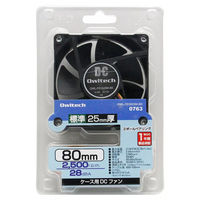 オウルテック 2ボールベアリングケース用ファン 8cm25mm厚 2500rpm OWL-FE0825M-BK 1セット(5個入)（直送品）