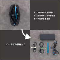 オウルテック ガジェットをすっきり収納 再生PET素材を使用したエコロジーポーチ Sサイズ OWL-PCH01S-BK 1個