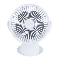 YAMAZEN 13cm 2WAY 卓上・クリップ扇風機 USB充電式 タッチスイッチ式 YJ-CT112(W) 1台
