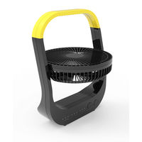 TOPLAND 18cm コードレス 充電ファン 大風量 ホーム＆アウトドア ラージ 3電源対応 SF-DFC38 BK 1台