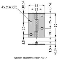 スガツネ工業 ステンレス鋼製丁番 SR型 SR40 1セット(10個)（直送品）