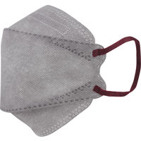 STYLEマスク バイカラー グレー×バーガンディ　シンズ 個包装 カラーマスク　使い捨て　不織布　3D　ダイヤモンド型　立体　1袋（5枚入）