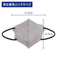 大人の贅沢マスク Style×Color 立体マスク（ライトグレー×ブラック）1箱（30枚）バイカラーマスク